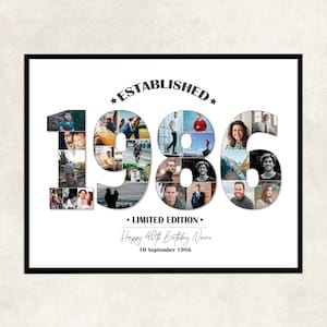 Fotocollage zum 40. Geburtstag: hergestellt 1986