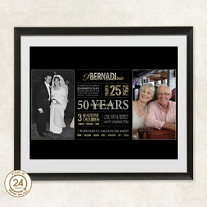 Regalo 50 aniversario de bodas, regalo aniversario 50 años, 50 regalo para ella o para él, 50 años de casados, bodas de oro - Creo para ti