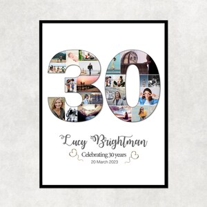 30 birthday gift photo collage