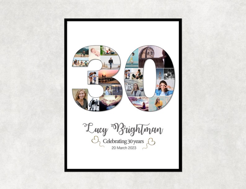 30 birthday gift photo collage