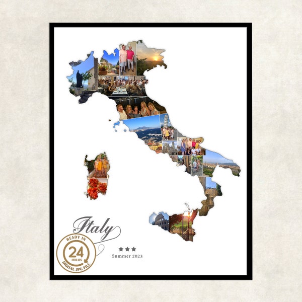 Italy travel photo collage | Italy vacation photo collage | Italy destination photo collage gift