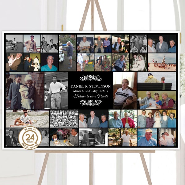 Memory Board for Funeral Etsy