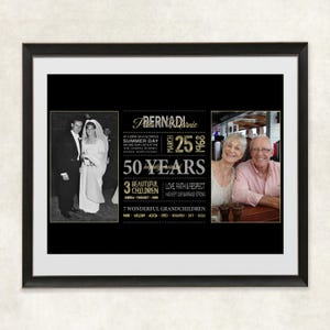 50th wedding anniversary gift, anniversary gift 50 years, 50 gift for her or him, 50 years married, golden  anniversary - I create for you