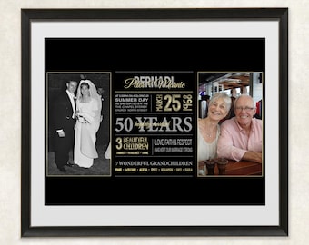 50th Anniversary Photo Gift: Golden Anniversary Keepsake
