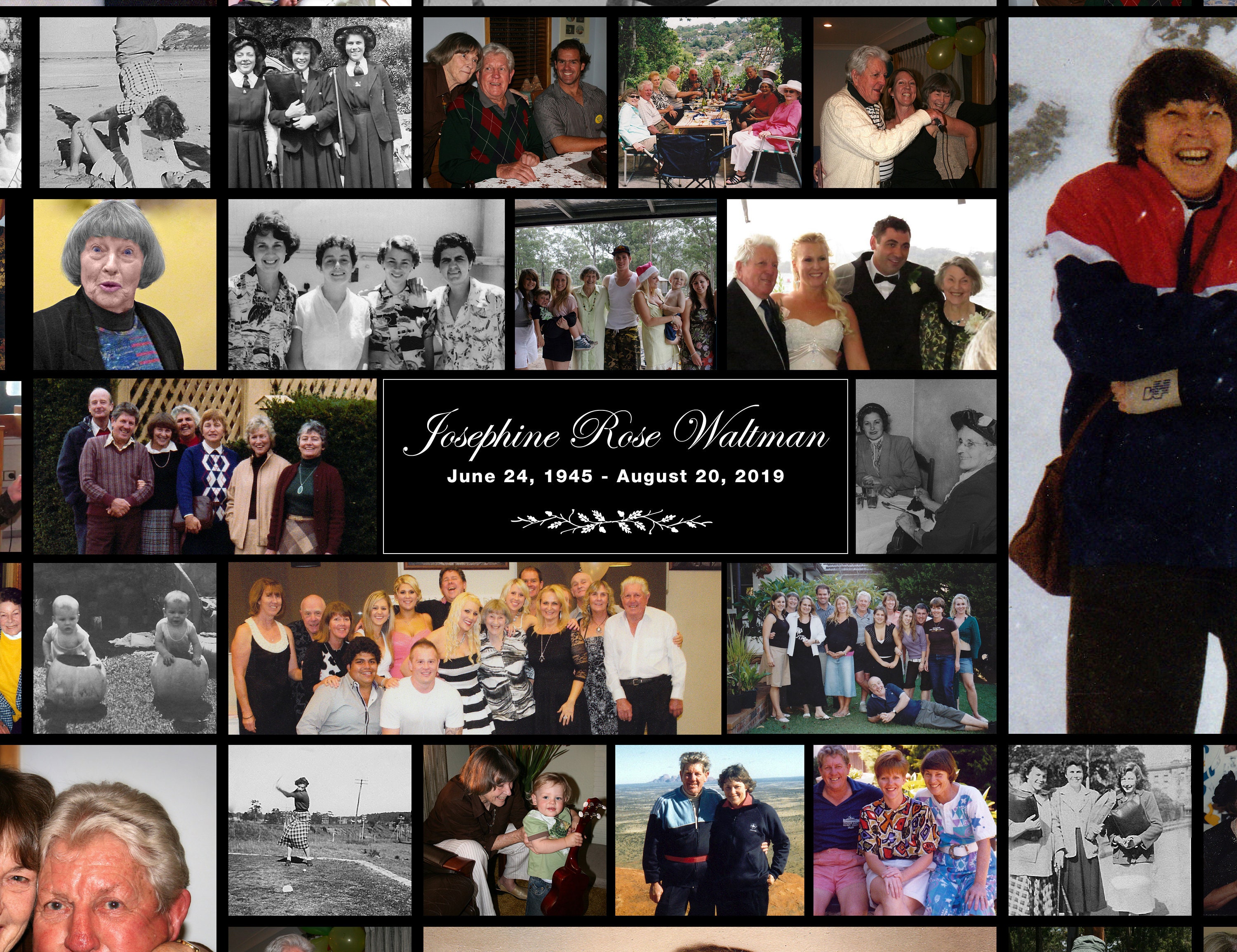 Funeral Memorial Photo Collage for Funeral Service Funeral | Etsy