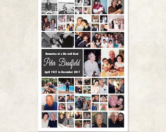 Trauer Foto Collage Memory Board: Personalisiertes Foto Board