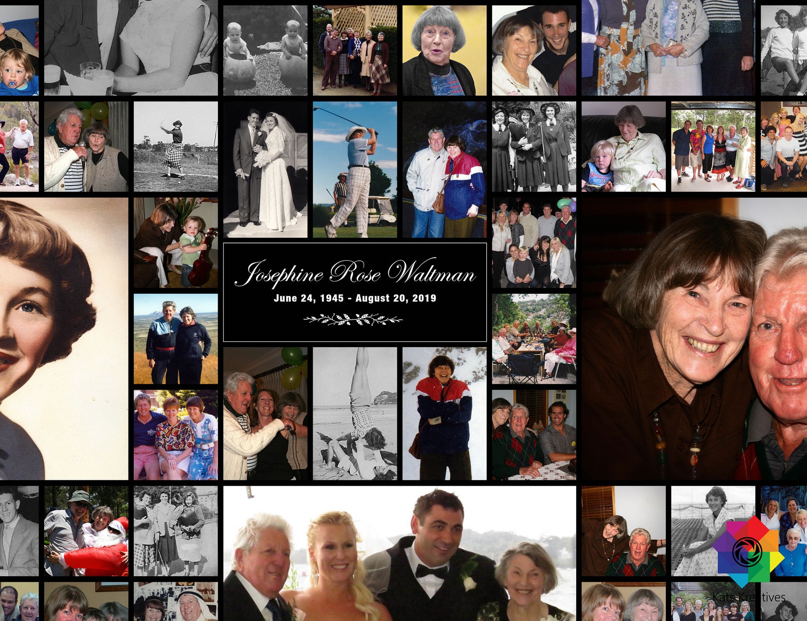 Funeral Memorial Photo Collage for Funeral Service Funeral Etsy