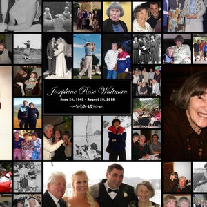 Funeral Display Funeral Memorial Photo Collage Funeral Memorial Memory ...