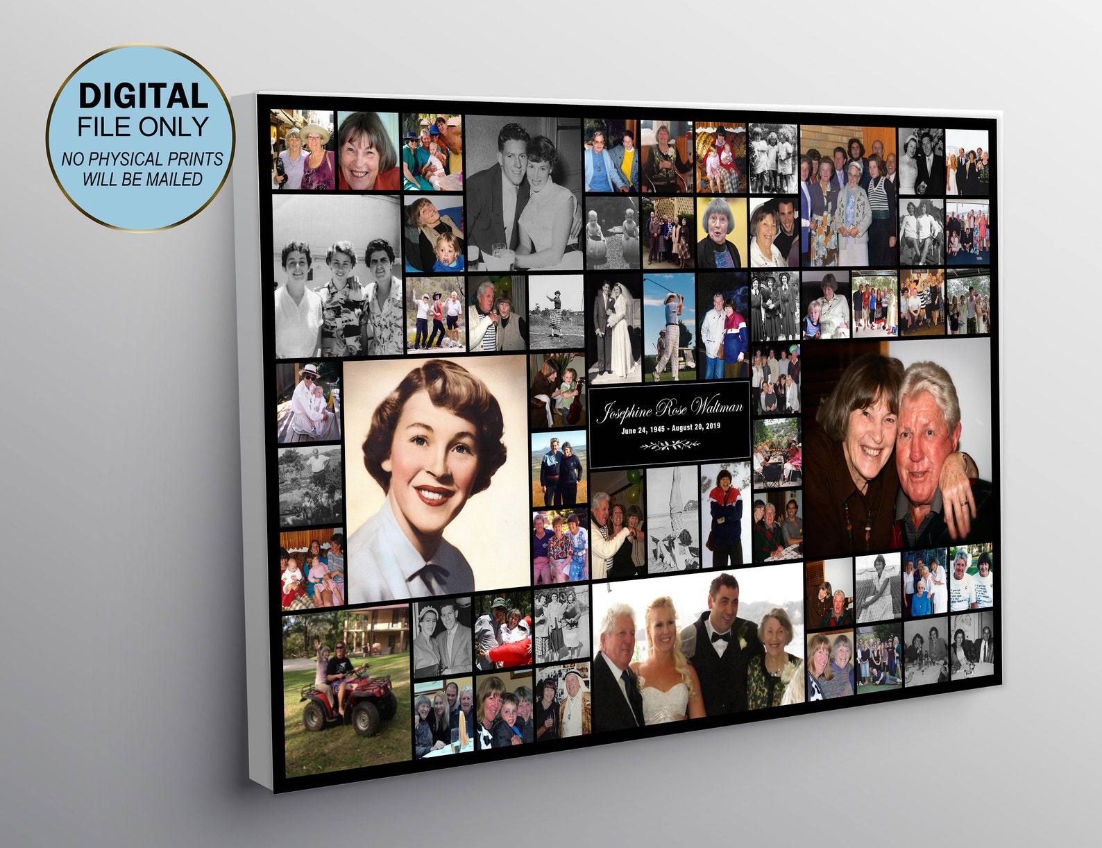 Funeral Display Funeral Memorial Photo Collage Funeral Etsy