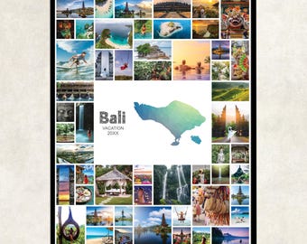 Bali Photo Collage, Travel Vacation Honeymoon Photos