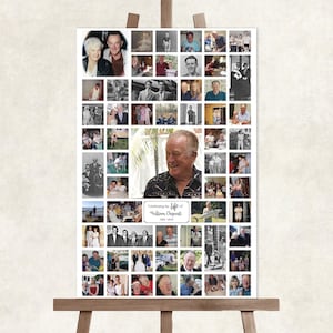 Memorial collage, funeral memory board, funeral collage, funeral photo collage, funeral memory board