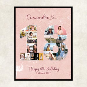 18.Geburtstagsgeschenk für Sie, 18.Geburtstagsgeschenk Fotocollage, 18.Geburtstags Geschenkidee, 18.Geburtstagsdeko für Sie, 18.Geburtstagsgeschenk für Sie, 18.Geburtstagsgeschenk für Sie