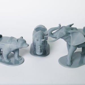 DnD - Mounted Combat Miniatures (Elephant, Rhino, Bear)
