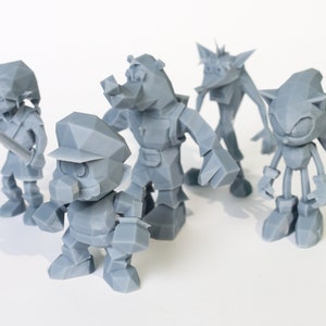 3d Printed Low Poly Game Characters