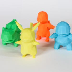 3d Printed Low Poly Poke-Starters