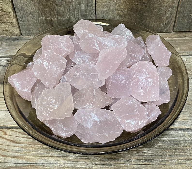 Lavender Rose Quartz Chunks Great Natural Rough Stones Etsy