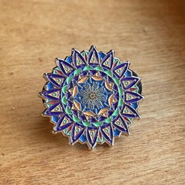 MANDALA ENAMEL PIN by @peacependants