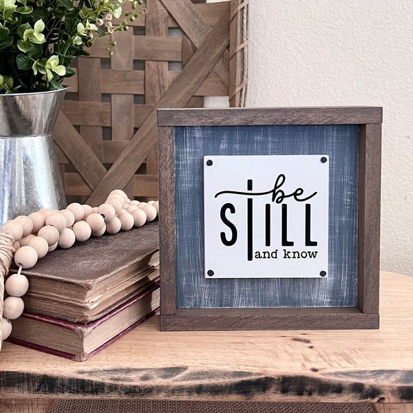 Be Still and Know, Psalm 46:10, Christian Gifts, Scripture Signs