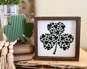 Shamrock Sign , St Patrick's Day Tiered Tray Decor