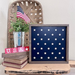 Patriotic Layering Sign, Patriotic Decor, 4th of July Decor, Americana Decor, Patriotic Sign