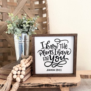Jeremiah 29:11 Christian Graduation Gift, Bible Verse Wood Sign for Home or Office Decor, First Communion or Confirmation