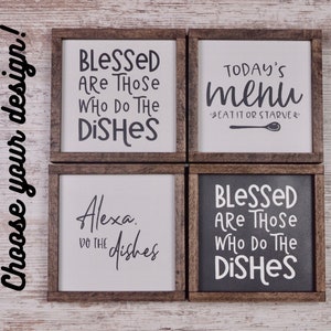 Funny Kitchen Signs, Small Kitchen Sign, Kitchen Tiered Tray, Kitchen Shelf Decor