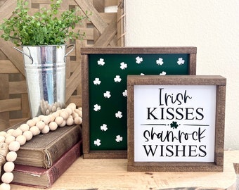 Shamrock Wood Sign: Farmhouse St. Patrick's Day Decor