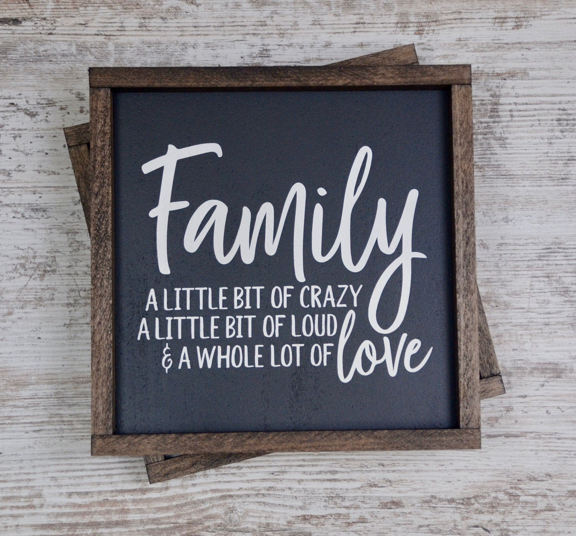 Family A Little Bit of Crazy Sign Family Quote Wooden Sign Etsy
