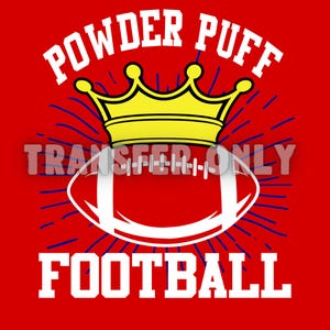 Powder puff football t shirt transfer