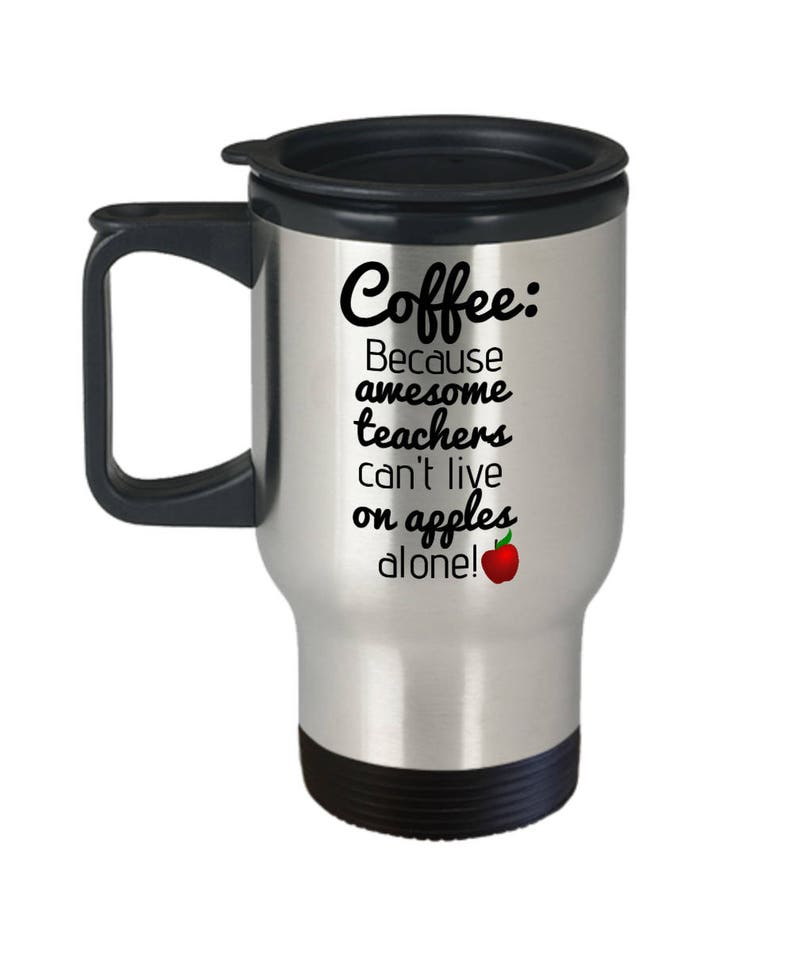 Teacher Travel Mug with Handle Teacher Appreciation Gifts Teacher Coffee Mug Christmas Insulated Tumbler For Him Her Male End Year image 2