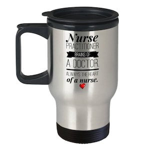 Krankenschwester-Praktiker-Kaffeebecher | Krankenschwester-Praktiker-Geschenke | Krankenschwester Abschluss | NP Becher Geschenk | Isolierte Reise Becher Tassengriff