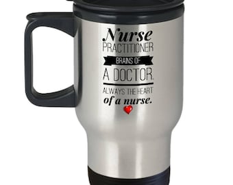 Nurse Practitioner Coffee Mug | Nurse Practitioner Gifts | Nurse Practitioner Graduation | NP Mug Gift | Insulated Travel Tumbler Cup Handle