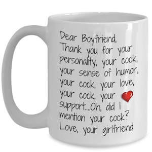 Sexy Freundgeschenk, freche Geschenk für ihn, Jubiläum, Valentinstag Geschenk für ihn personalisiert, schmutzigen Becher, lustigen Mann, Freund