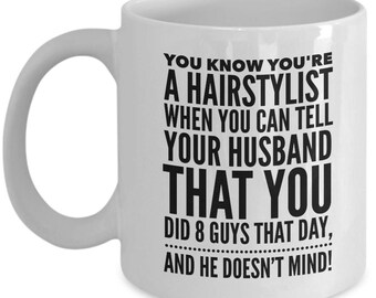 ヘアスタイリスト マグカップ | 美容師 マグカップ | ヘアスタイリスト ギフト | 面白いカスタム ヘアスタイリスト ギフト 誕生日 | 美容師へのギフト | 美容