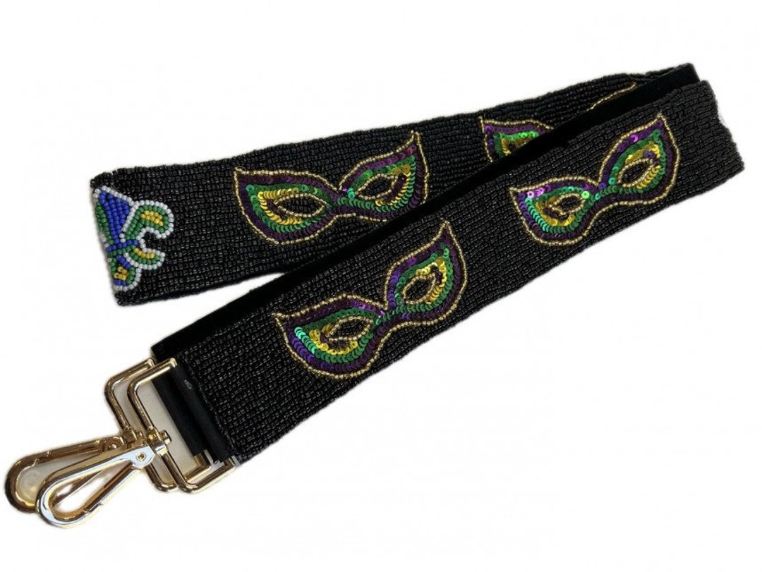 mardi gras beaded purse strap