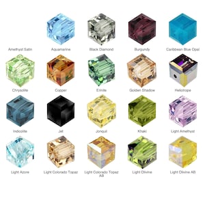 Pick 12pcs,  Swarovski 8mm Cube 5601 Austrian Crystal Beads, DIY, Do It Yourself!!! Great FUN BEADING!