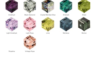 12 stuks, Swarovski 6 mm kubus 5601 Oostenrijkse kristalkralen, DIY, doe-het-zelf!!! Geweldig LEUK KRALEN!