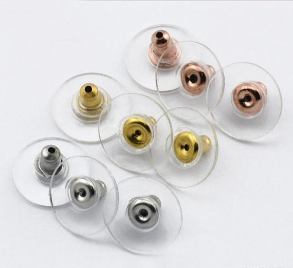 Earring Backs - Clear Rubber Earring Backs, Silicone Earring Stoppers  144pcs