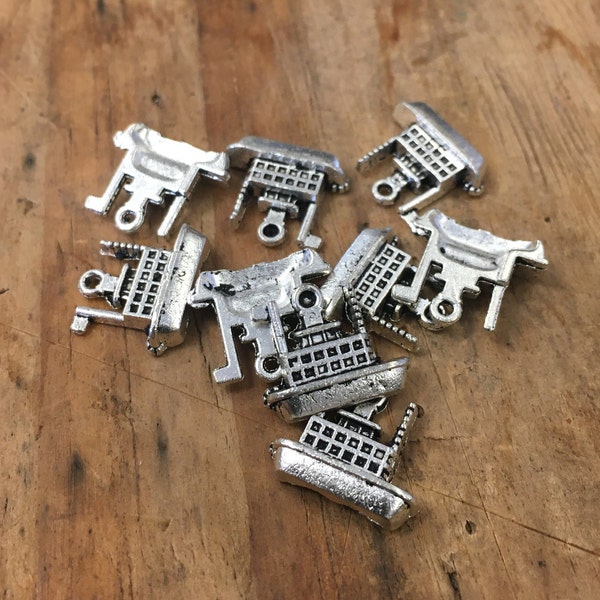 12pc River Boat Charm NOLA 15x13mm DIY Jewelry making 12pc Pack