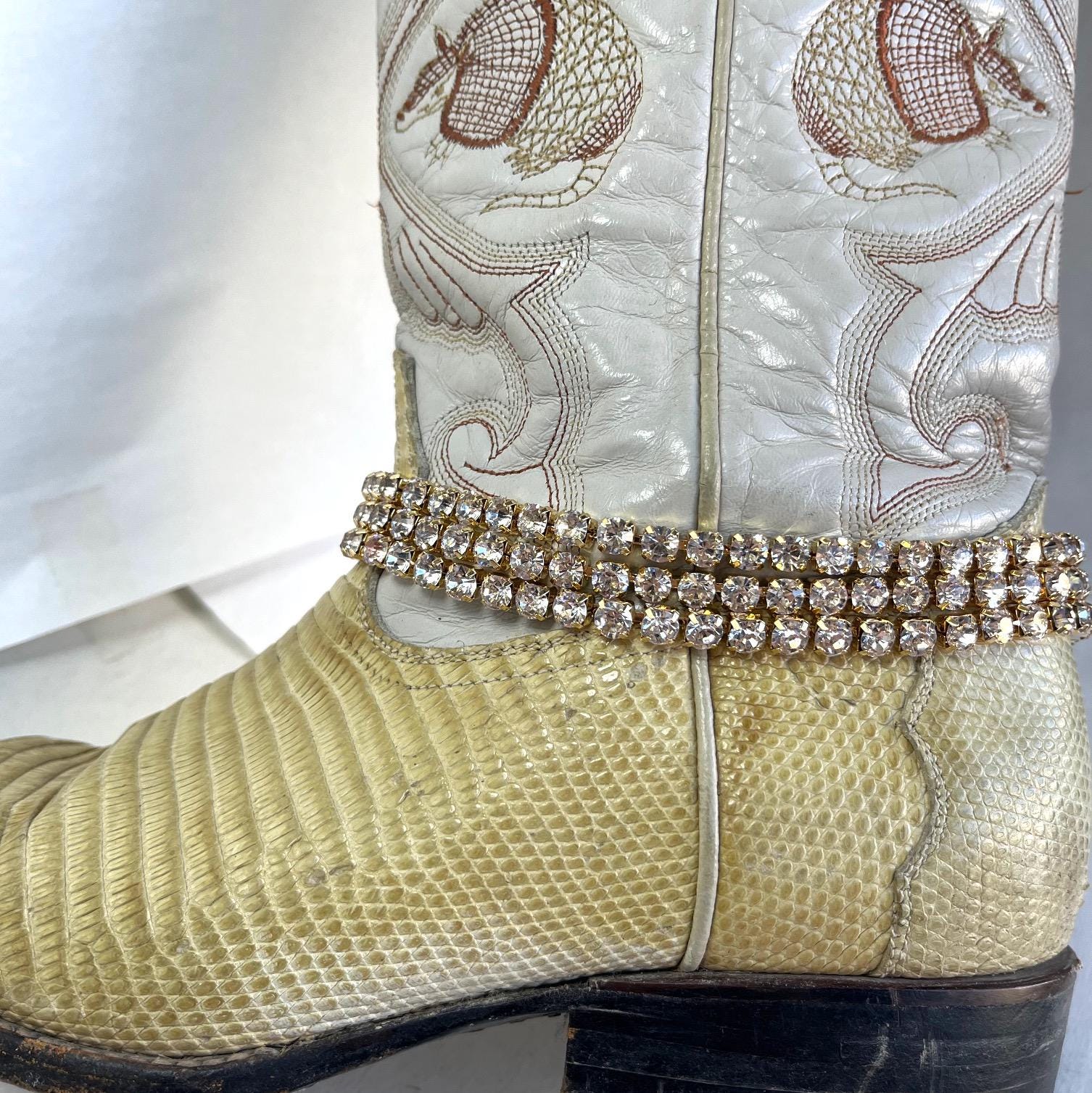 Crystal Rope Shoe Boot Jewelry Strap, Large Crystals, Latch Clasp. for ...