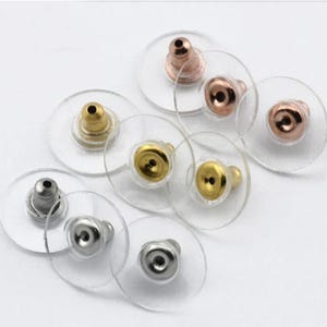 24 Stk Pk Klare Ohrring Verschlüsse- Sicherheits Gummi Kugel Ohrring Kupplung-Silikon Weiche Ohrring Verschlüsse - Rückstopper Kugel Stopper Do It Yourself