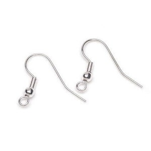 24PCS French Hook Plated Earring Wire Hooks 18x19mm, sold per pack, Jewelry findings, Earring Wires, Ear Wires,   DIY Jewelry making!