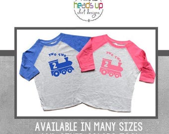 Two Two Train Shirt 2 Birthday Tee Toddler Boy//Girl Second tshirt 2nd Trendy
