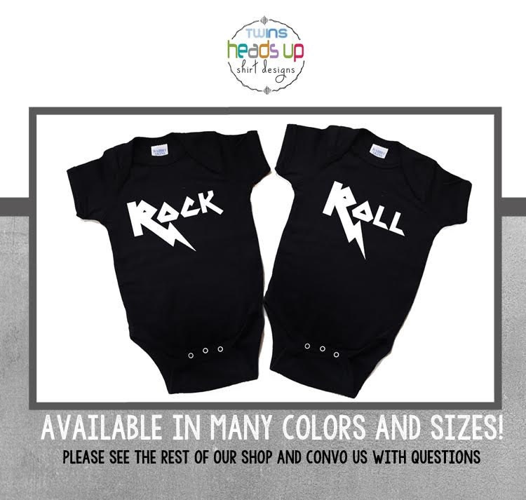 Twin Bodysuit Baby Boys Rock and Roll Twin Boy Shirts Etsy