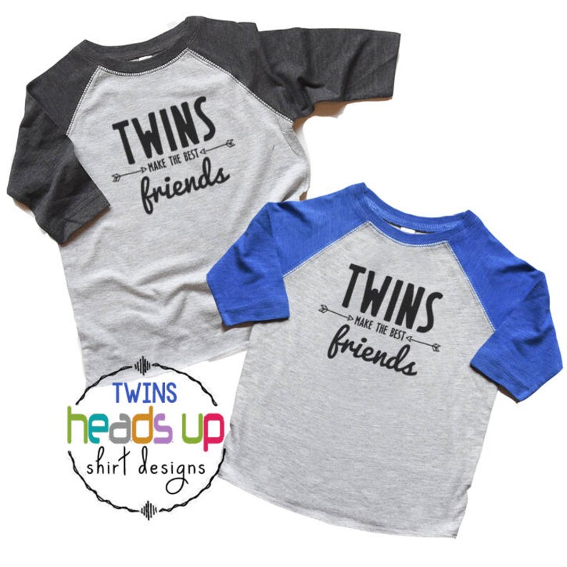 Twin Boy Shirts Twins Make The Best Friends Raglan Tshirts Etsy