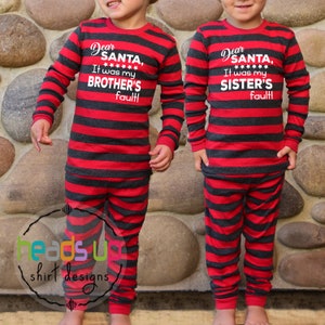 boy girl christmas pajamas