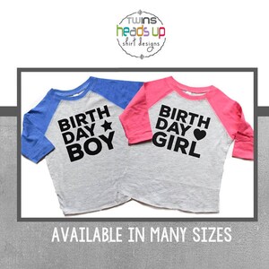Twin Verjaardag Shirts Jongen Peuter Meisje Verjaardag Tweeling tshirts Verjaardag Jongen Verjaardag Meisje Tees Broers en zussen Matching 1 2 3 4 5 6 Populaire Bday Twin
