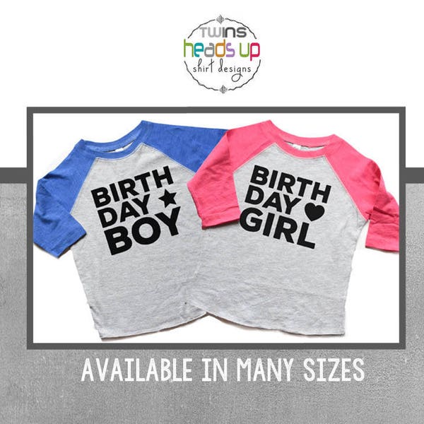 Twin Birthday Shirts Boy Toddler Girl Birthday Twin tshirts Birthday Boy Birthday Girl Tees Siblings Matching  1 2 3 4 5 6 Popular Bday Twin