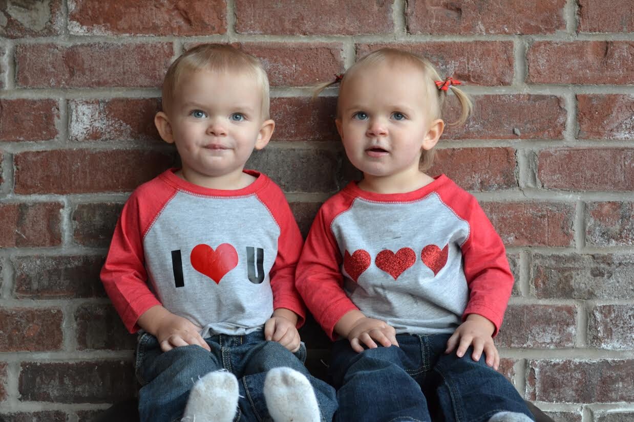 Shirts Raglan Boy Twin Girl 