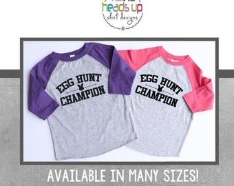 Twin Girl Easter Camisas Easter Egg Hunt Champion camisetas De Pascua Camisas Twin Girls Funny Bodysuit Bebé a juego hermanos Niños Easter Tees